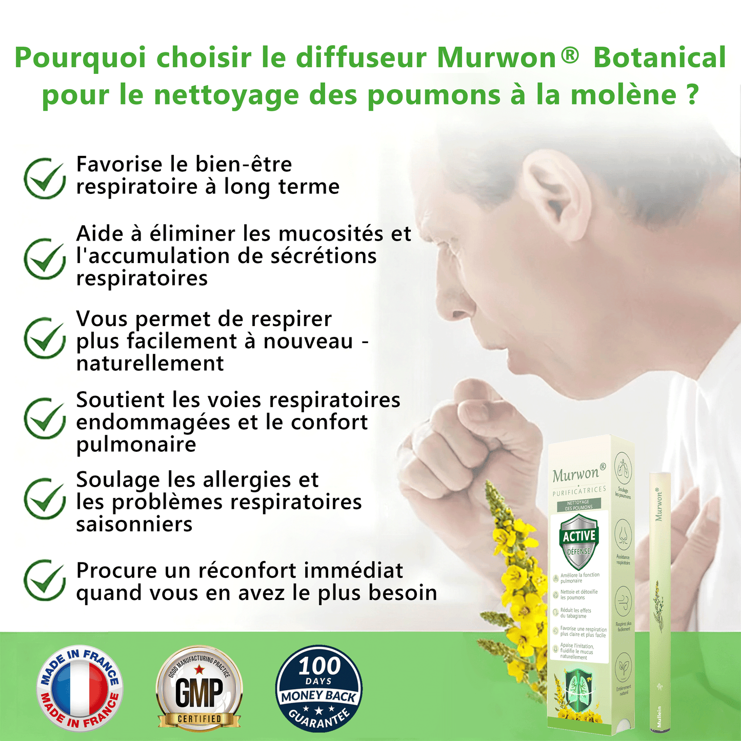 𝐃é𝐭𝐞𝐧𝐮𝐞 𝐞𝐭 𝐞𝐱𝐩𝐥𝐨𝐢𝐭é𝐞 𝐩𝐚𝐫 𝐥𝐚 𝐅𝐫𝐚𝐧𝐜𝐞✅𝑴𝒖𝒓𝙬𝙤𝐧® 𝑫𝒊𝒇𝒇𝒖𝒔𝒆𝒖𝒓 𝒅𝒆 𝑵𝒆𝒕𝒕𝒐𝒚𝒂𝒈𝒆 𝑷𝒖𝒍𝒎𝒐𝒏𝒂𝒊𝒓𝒆 à 𝒍𝒂 𝑴𝒐𝒍è𝒏𝒆 𝑩𝒐𝒕𝒂𝒏𝒊𝒒𝒖𝒆 (🫁 Toux, Pharyngite, essoufflement, expectorations, nez bouché, bronchite, symptômes allergiques, gêne pulmonaire)1❤️