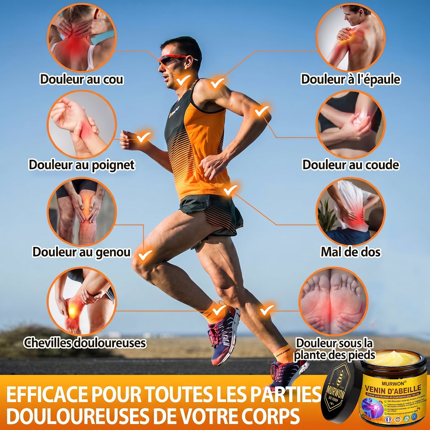 30 % de réduction 🎁🎁 | Crème 𝐌𝐔𝐑𝐖𝐎𝐍® au venin d’abeille pour soulager les douleurs et favoriser le bien-être articulaire ✨✨✨ (Spécialement pour les seniors)