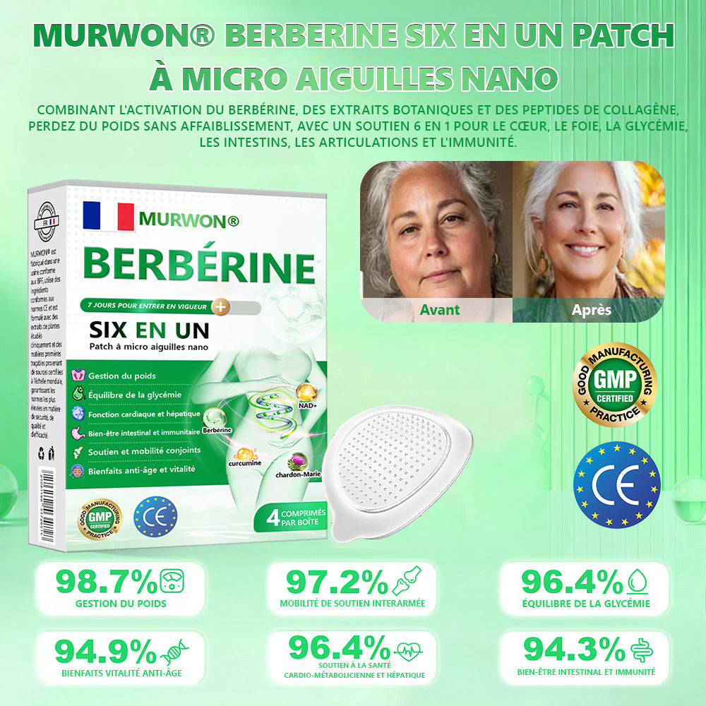 Approuvé par des experts médicaux 👩‍⚕️|𝑴𝙐𝗥𝓦𝐎𝙉® — 𝑩𝒆𝒓𝙗é𝙧𝐢𝐧𝐞 𝟔-𝒆𝒏-𝟏 𝙋𝙖𝙩𝙘𝙝 à 𝒎𝒊𝒄𝒓𝒐𝙣𝙚𝙚𝙙𝙡𝙚𝙨 𝐧𝐚𝐧𝐨🥦𝑺𝒐𝒖𝒕𝒆𝒏𝒖 𝘱𝘢𝘳 𝐥𝐚 𝐬𝐜𝐢𝐞𝐧𝐜𝐞 | 𝙵𝚘𝚛𝚖𝚞𝚕𝚎 6-𝓮𝓷-1 | 𝙍é𝙨𝙪𝙡𝙩𝙖𝙩𝙨 𝚎𝚗 𝟽 𝚓𝚘𝚞𝚛𝚜🌲