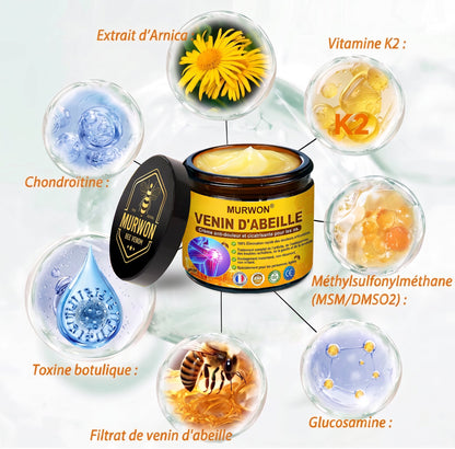 30 % de réduction 🎁🎁 | Crème 𝐌𝐔𝐑𝐖𝐎𝐍® au venin d’abeille pour soulager les douleurs et favoriser le bien-être articulaire ✨✨✨ (Spécialement pour les seniors)