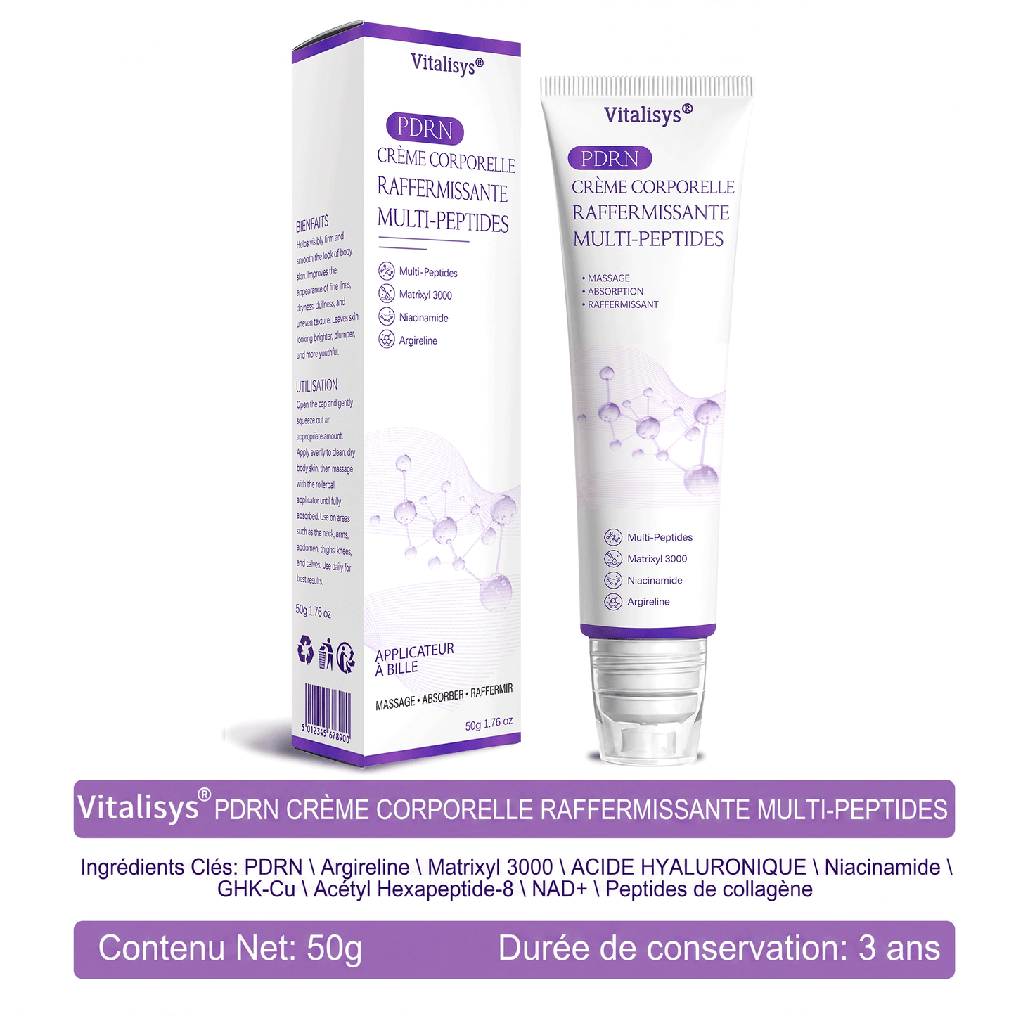 𝐕𝐢𝐭𝐚𝗹𝒊𝒔𝒚𝒔® 🌥️ 𝗣𝗗𝗥𝗡 𝐌𝐮𝗹𝘁𝗶-𝗣𝗲𝗽𝘁𝗶𝗱𝐞 𝐌𝐚𝐬𝐬𝐚𝐠𝐢𝐧𝐠 𝐁𝐨𝐝𝐲 𝐑𝐨𝐥𝐥𝐞𝐫 𝐂𝐫𝐞𝐚𝐦 — Anti-âge, Hydratant, Raffermissant & Liftant, Réparateur, Teint Unifié, Anti-Acné & Taches, Anti-Verrues & Grains de Beauté, Anti-Psoriasis.💙