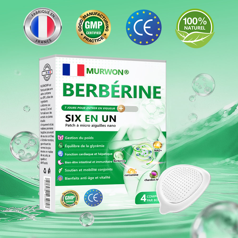 Approuvé par des experts médicaux 👩‍⚕️|𝑴𝙐𝗥𝓦𝐎𝙉® — 𝑩𝒆𝒓𝙗é𝙧𝐢𝐧𝐞 𝟔-𝒆𝒏-𝟏 𝙋𝙖𝙩𝙘𝙝 à 𝒎𝒊𝒄𝒓𝒐𝙣𝙚𝙚𝙙𝙡𝙚𝙨 𝐧𝐚𝐧𝐨🥦𝑺𝒐𝒖𝒕𝒆𝒏𝒖 𝘱𝘢𝘳 𝐥𝐚 𝐬𝐜𝐢𝐞𝐧𝐜𝐞 | 𝙵𝚘𝚛𝚖𝚞𝚕𝚎 6-𝓮𝓷-1 | 𝙍é𝙨𝙪𝙡𝙩𝙖𝙩𝙨 𝚎𝚗 𝟽 𝚓𝚘𝚞𝚛𝚜🌲