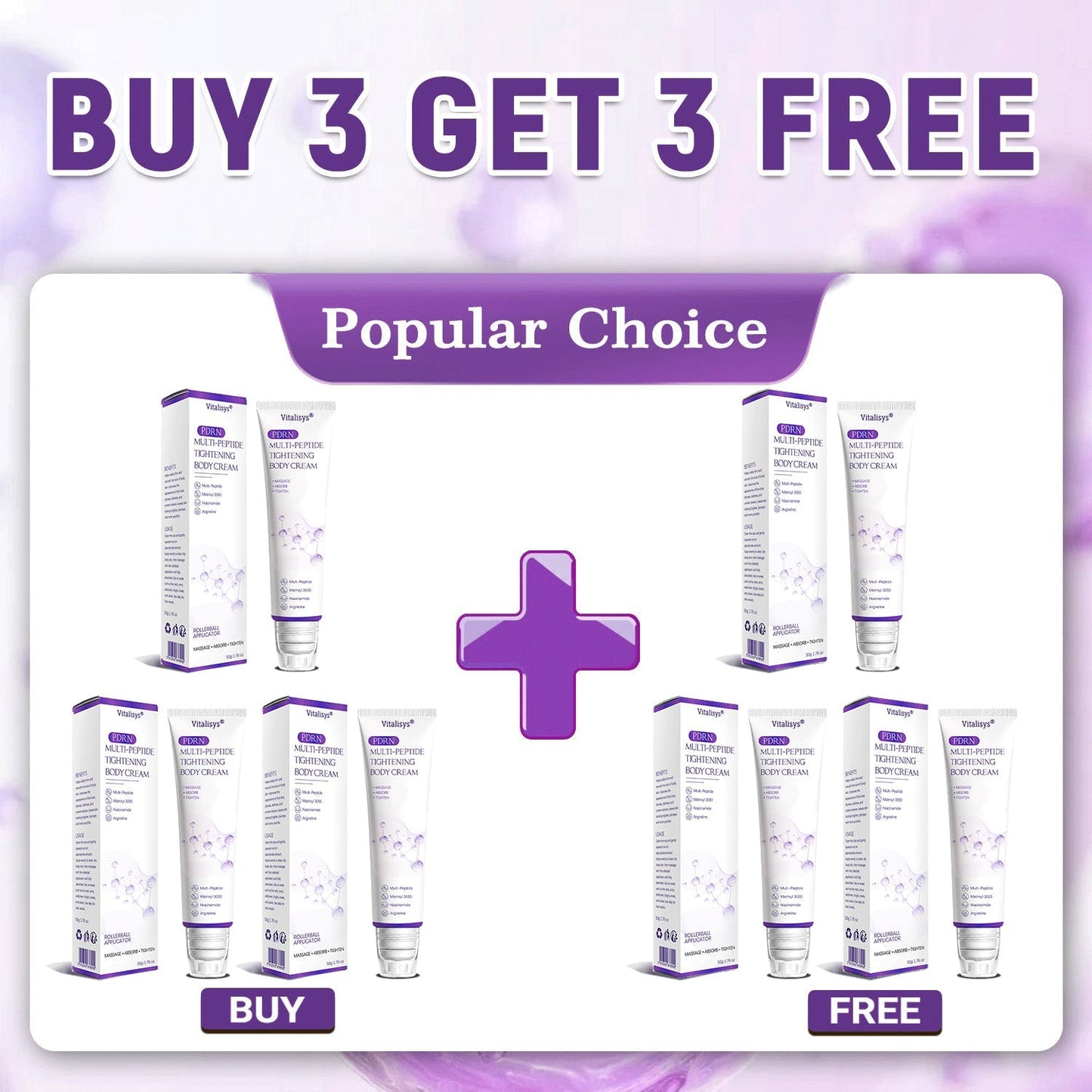 𝐕𝐢𝐭𝐚𝗹𝒊𝒔𝒚𝒔® 🐧 𝗣𝗗𝗥𝐍 𝐌𝐮𝗹𝘁𝗶-𝗣𝗲𝗽𝘁𝗶𝗱𝐞 𝐌𝐚𝐬𝐬𝐚𝐠𝐢𝐧𝐠 𝐁𝐨𝐝𝐲 𝐑𝐨𝐥𝐥𝐞𝐫 𝐂𝐫𝐞𝐚𝐦- Anti-aging, Hydrating, Skin Firming & Lifting, Skin Repair, Even Tone, Acne and Dark Spot Treatment, Wart and Mole Removal, and Psoriasis Relief.🦅