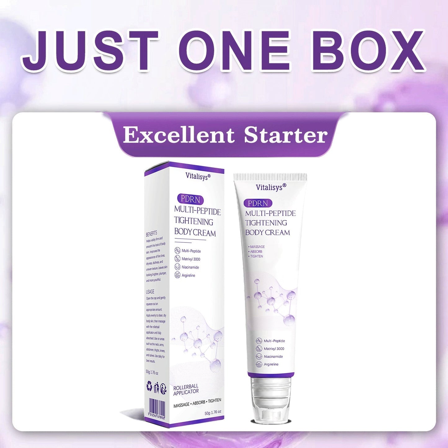 𝐕𝐢𝐭𝐚𝗹𝒊𝒔𝒚𝒔® 🐧 𝗣𝗗𝗥𝐍 𝐌𝐮𝗹𝘁𝗶-𝗣𝗲𝗽𝘁𝗶𝗱𝐞 𝐌𝐚𝐬𝐬𝐚𝐠𝐢𝐧𝐠 𝐁𝐨𝐝𝐲 𝐑𝐨𝐥𝐥𝐞𝐫 𝐂𝐫𝐞𝐚𝐦- Anti-aging, Hydrating, Skin Firming & Lifting, Skin Repair, Even Tone, Acne and Dark Spot Treatment, Wart and Mole Removal, and Psoriasis Relief.🦅