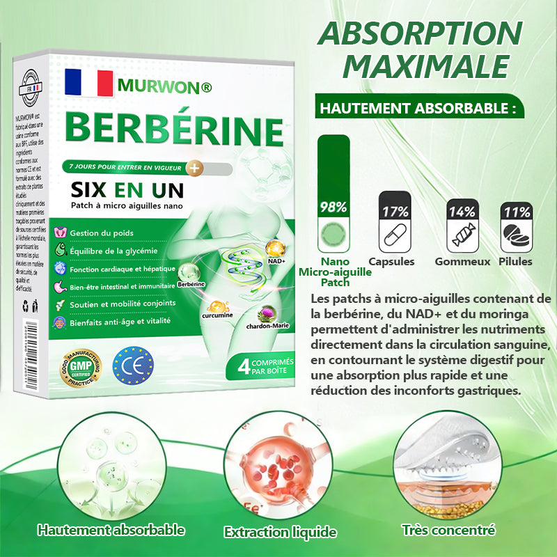 Approuvé par des experts médicaux 👩‍⚕️| 𝑴𝙐𝗥𝓦𝐎𝙉® — 𝑩𝒆𝒓𝙗é𝙧𝐢𝐧𝐞 𝟔-𝒆𝒏-𝟏 𝙋𝙖𝙩𝙘𝙝 à 𝒎𝒊𝒄𝒓𝒐𝙣𝙚𝙚𝙙𝙡𝙚𝙨 𝐧𝐚𝐧𝐨 🥦 𝑺𝒐𝒖𝒕𝒆𝒏𝒖 𝘱𝘢𝘳 𝐥𝐚 𝐬𝐜𝐢𝐞𝐧𝐜𝐞 | 𝙵𝚘𝚛𝚖𝚞𝚕𝚎 6-𝓮𝓷-1 | 𝙍é𝙨𝙪𝙡𝙩𝙖𝙩𝙨 𝚎𝚗 𝟽 𝚓𝚘𝚞𝚛𝚜🩷