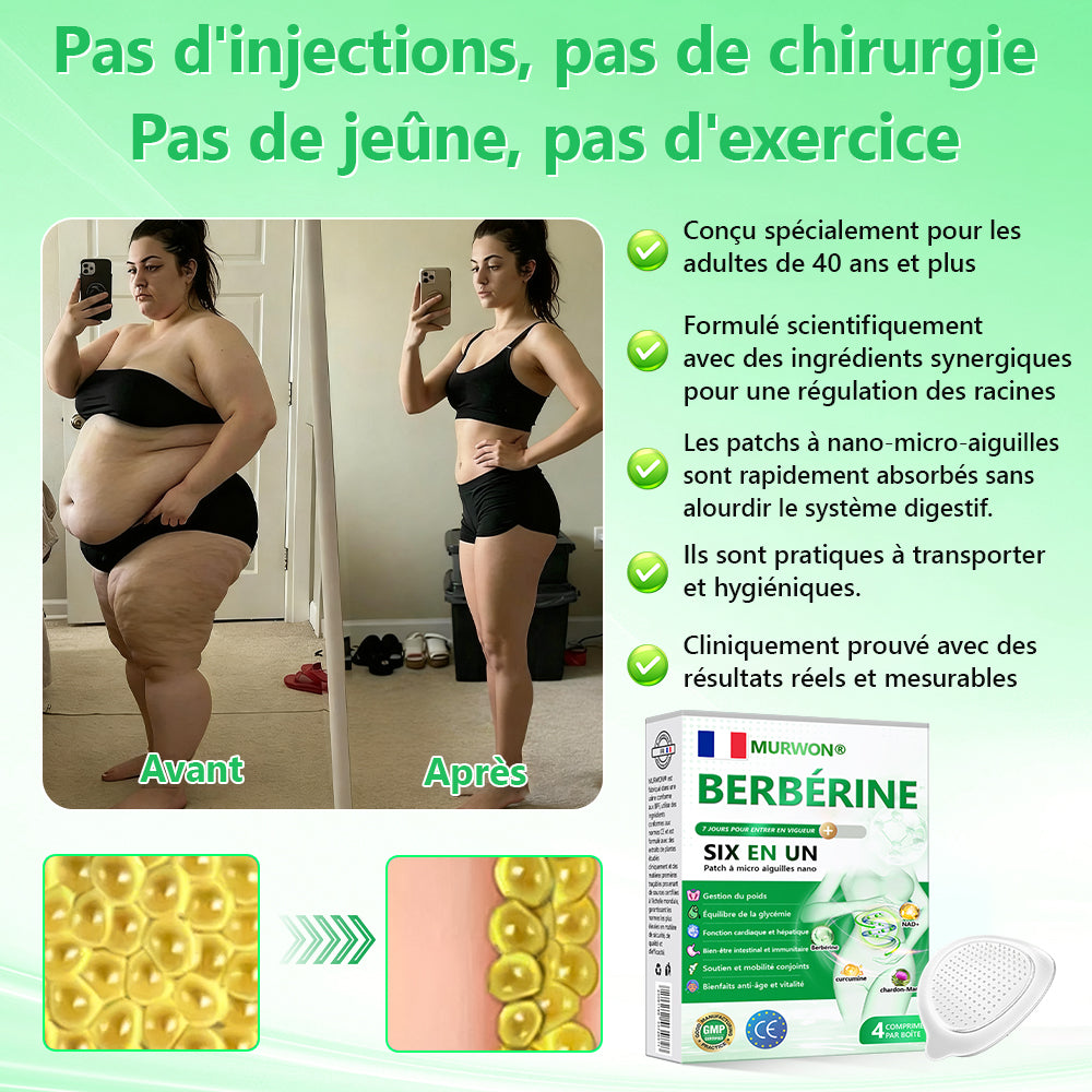 Approuvé par des experts médicaux 👩‍⚕️|𝑴𝙐𝗥𝓦𝐎𝙉® — 𝑩𝒆𝒓𝙗é𝙧𝐢𝐧𝐞 𝟔-𝒆𝒏-𝟏 𝙋𝙖𝙩𝙘𝙝 à 𝒎𝒊𝒄𝒓𝒐𝙣𝙚𝙚𝙙𝙡𝙚𝙨 𝐧𝐚𝐧𝐨🥦𝑺𝒐𝒖𝒕𝒆𝒏𝒖 𝘱𝘢𝘳 𝐥𝐚 𝐬𝐜𝐢𝐞𝐧𝐜𝐞 | 𝙵𝚘𝚛𝚖𝚞𝚕𝚎 6-𝓮𝓷-1 | 𝙍é𝙨𝙪𝙡𝙩𝙖𝙩𝙨 𝚎𝚗 𝟽 𝚓𝚘𝚞𝚛𝚜🌲