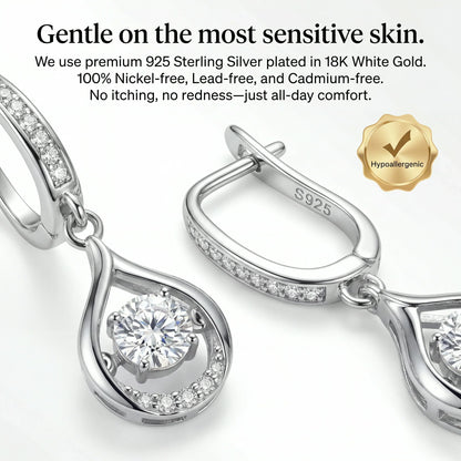 🔥 90% OFF TODAY: 1-Carat "Dancing" Moissanite Earrings – The Pure S925 Comfort & Sparkle You Deserve💖
