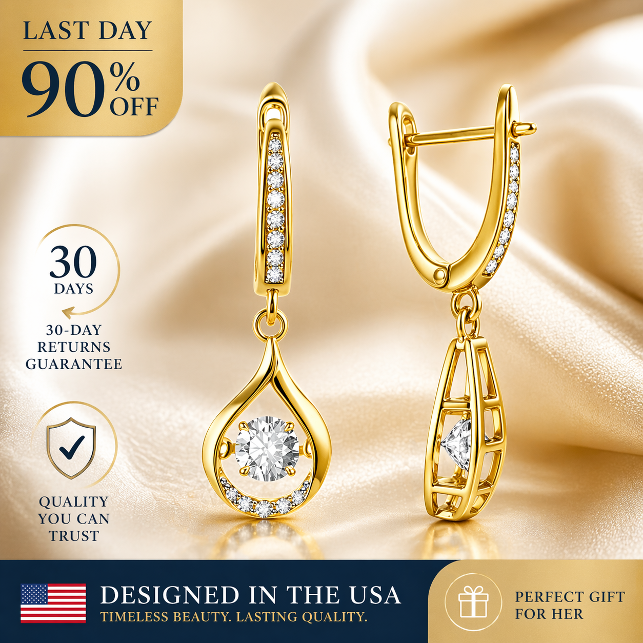 🔥 90% OFF TODAY: 1-Carat "Dancing" Moissanite Earrings – The Pure S925 Comfort & Sparkle You Deserve💖
