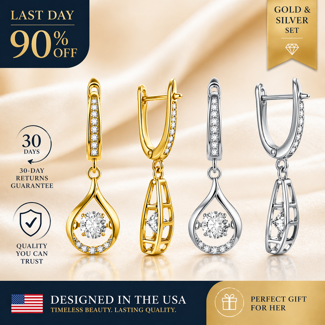 🔥 90% OFF TODAY: 1-Carat "Dancing" Moissanite Earrings – The Pure S925 Comfort & Sparkle You Deserve💖