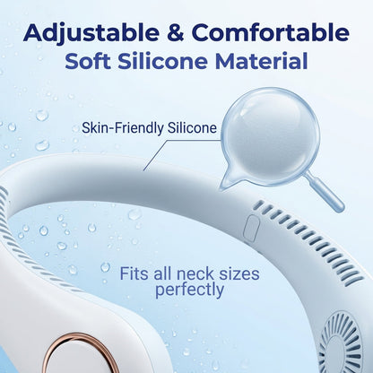 𝗣𝗞𝑵𝐄𝐖® 𝒗𝒆𝒏𝒕𝒊𝒍𝒂𝒕𝒆𝒖𝒓 𝒅𝒆 𝒄𝒐𝒖 𝒔𝒂𝒏𝒔 𝒑𝒂𝒍𝒆𝒔, portable et mains libres, idéal pour un usage quotidien au bureau et en extérieur.